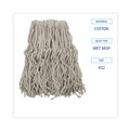 Mop Heads | Boardwalk BWKCM02032S #32 Cut-End Cotton Mop Head - White (12/Carton) image number 4