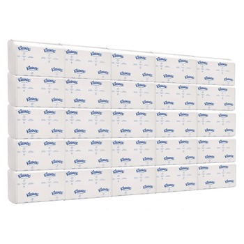 Kleenex 13253 7.8 in. x 12.4 in. Premiere Folded Towels - White (120/Pack, 25 Packs/Carton)