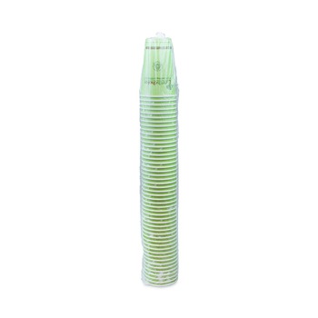 Pactiv Corp. DPHC16EC EarthChoice 16 oz. Compostable Paper Cups - Green (1000/Carton)