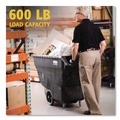 Carts & Trucks | Rubbermaid Commercial FG101100BLA 151 gal. 600 lbs. Capacity Plastic Structural Foam Tilt Truck - Black image number 3