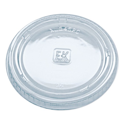 Souffle & Portion Cups | Fabri-Kal 000000000009505084 3.25 oz to 5.5 oz Plastic Portion Cup Lids - Clear (2500/Carton) image number 0