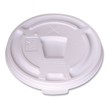  | WinCup 222064 Drink-Thru Plastic Lids for 10 oz Hot Cups and Bowls - White (1000/Carton)