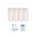 High-Density Trash Bags | Boardwalk V7658HNKR01 38 in. x 58 in. 60 gal. 14 mic High-Density Can Liners - Natural (200/Carton) image number 3