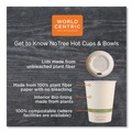 Cups | World Centric CUSU4 4 oz. NoTree Paper Hot Cups - Natural (1000/Carton) image number 2