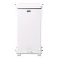 Waste Receptacles | Rubbermaid Commercial FGST12EPLWH 6.5 gal. Defenders Heavy-Duty Steel Step Can - White image number 2