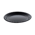 Plates | Pactiv Corp. 0TKB0010000Y 10.25 in. Diameter Placesetter Deluxe Laminated Foam Plate Dinnerware - Black (540/Carton) image number 1