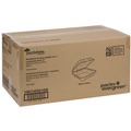 Food Containers & Lids | Pactiv Corp. YMCH0901BB 9 in. x 9 in. x 3 in. Sugarcane EarthChoice PFAS Free Compostable Hinged Lid Container - White (150/Carton) image number 1