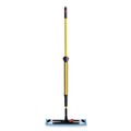 Mops | Rubbermaid Commercial 2132426 19.5 in. x 5.5 in. Microfiber Head 48 in. to 72 in. Aluminum Handle Adaptable Flat Mop Kit - Blue/Yellow image number 1