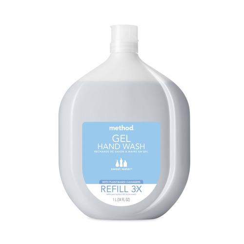 Soap Refills | Method 328104 34 oz. Tub Gel Hand Wash Refill Tub - Sweetwater (4/Carton) image number 0