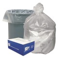 High-Density Trash Bags | Good 'n Tuff 1506950 40 in. x 46 in. 45-Gallon 10 mic. Waste Can Liners - Natural (250/Carton) image number 0