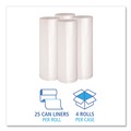Low-Density Trash Bags | Boardwalk X7658DCKR01 38 in. x 58 in. 60 gal. 1.4 mil Low Density Can Liners - Clear (100/Carton) image number 3