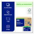 Perforated Roll & Hand Towels | Tork 520350 1-Ply 12.6 in. x 15.16 in. Industrial Cleaning Cloths - Gray (55/Carton) image number 5