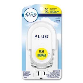 Febreze 68232 2.5 in. x 3 in. x 4 in. PLUG Air Freshener Warmer - Off White (4/Carton)