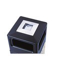 Smoking Receptacles | Safco 9470NC 15 Gallon Polyethylene/Stainless Steel Canmeleon Aggregate Panel Receptacles - Black image number 1