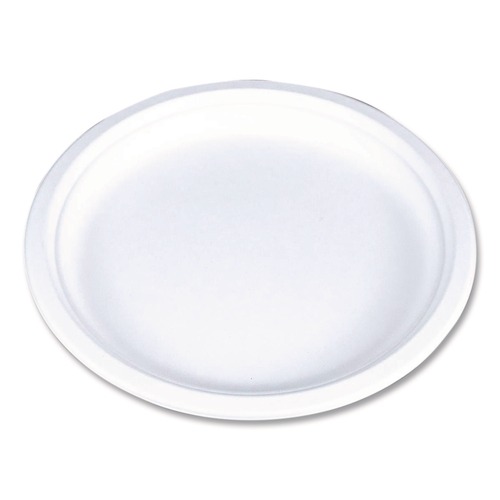 Perforated Roll & Hand Towels | SCT 18140WPF ChampWare Molded Fiber Tableware, Molded Fiber Plate, 9-in dia, White, 125 Plates/Sleeve, 4 Sleeves/Carton image number 0