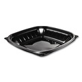 Food Containers & Lids | Dart B24SB PresentaBowls Pro 24 oz. 8.5 in. x 8.5 in. x 1.8 in. Plastic Black Square Bowls (4/Carton) image number 0