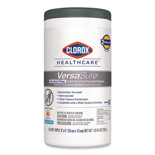 Cleaning Cloths & Wipes | Clorox Healthcare 31758 VersaSure 6 in. x 5 in. 1-Ply Cleaner Disinfectant Wipes - Fragranced White image number 0
