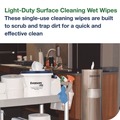 Cleaning Cloths & Wipes | Tork 192816 8 in. x 6 in. 1-Ply Light-Duty Surface Cleaning Wet Wipe - Unscented, White (2 Rolls/Carton) image number 3