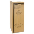Smoking Receptacles | Rubbermaid Commercial FG9W3000BLA GroundsKeeper Tuscan 13 in. x 13 in. x 38.38 in. Receptacle - Black image number 2