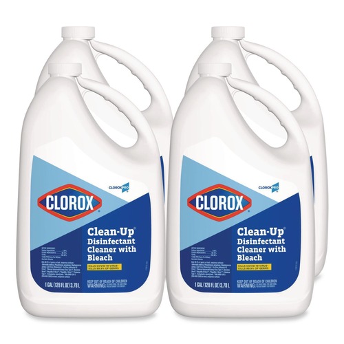 Disinfecting & Cleaning Solutions | Clorox 35420 128 oz. Clean-Up Disinfectant Cleaner Refill - Fresh (4/Carton) image number 0