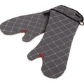 Oven Mitts, Pan Grabbers & Pot Holders | San Jamar 800FG17-BK 17 in. WebGuard Plus Fabric Bestguard Oven Mitt - Black (1-Pair) image number 0