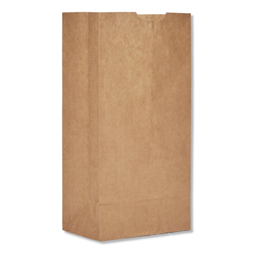 Grocery Bags | Ross & Wallace Paper Products 100304500PK/BL 5 in. x 3.13 in. x 9.88 in. #4 Size Grocery Paper Bags - Kraft (500/Bundle) image number 0