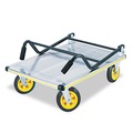 Carts & Trucks | Safco 4053NC STOW AWAY 1000 lbs. Capacity 24 in. x 39 in. x 40 in. Platform Truck - Aluminum/Black image number 1