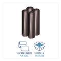 Low-Density Trash Bags | Boardwalk X6639SKKR01 33 in. x 39 in. 33 gal. 1.2 mil Recycled Low-Density Polyethylene Can Liners - Black (100/Carton) image number 3