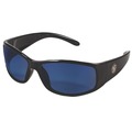 Eye Protection | Ansell 21307 3016314 Elite Safety Glasses - Black Frame, Blue Mirror Polycarbonate Lens (12/Carton) image number 0