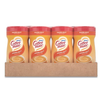 Coffee-Mate 12036068 15 oz. Canister Non-Dairy Powdered Creamer - Hazelnut (12/Carton)