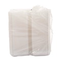 Perforated Roll & Hand Towels | Dart C40UT1 StayLock 6.81 in. x 9.4 in. x 3.1 in. Oblong Plastic Hinged Lid Containers - Clear (250/Carton) image number 1