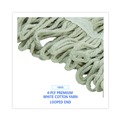 Mop Heads | Boardwalk BWK4024CCT Pro Loop Web/Tailband Cotton Wet Mop Head (12/Carton) image number 5