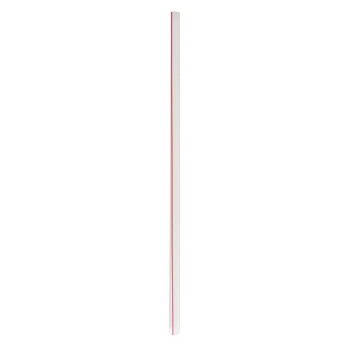 Straws/Stems/Sticks | Boardwalk BWKJSTW1025RW 10.25 in. Wrapped Jumbo Polypropylene Straws - Red/White Striped (2000/Carton) image number 0