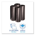Low-Density Trash Bags | Boardwalk X7658XKKR01 38 in. x 58 in. 60 gal. 1.6 mil Recycled Low-Density Polyethylene Can Liners - Black (100/Carton) image number 2