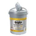 Perforated Roll & Hand Towels | GOJO Industries 6396-06 Scrubbing Towels, Hand Cleaning, Fresh Citrus, 10 1/2 x12, 72/Canister image number 4