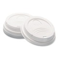 Cup Lids | Dixie DL9540 10 oz. Sip-Through Hot Drink Dome Lids - White (100/Pack) image number 2