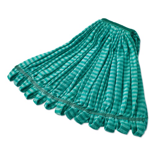 Mop Heads | Rubbermaid Commercial FGT81306GR00 1 in. Headband Microfiber Tube Wet Mop - Green image number 0