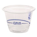Cups | Eco-Products EP-CR9 1000/Carton 9 oz. BlueStripe 25% Recycled Content Cold Cups - Clear/Blue image number 1