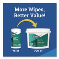 Cleaning Cloths & Wipes | Clorox 31547 1 Ply 7 in. x 8 in. Fresh Scent Disinfecting Wipes - White (1/Carton) image number 6