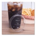 Cup Lids | Karat C-KC107TS-SH Strawless Sipper Plastic PET Lids Fits 32 oz. Cold Cups - Clear (1000/Carton) image number 3
