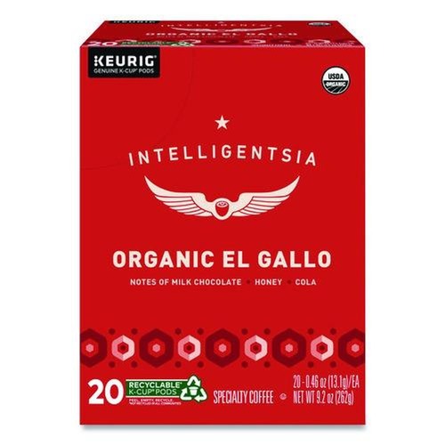 Coffee - Caffeinated | Keurig 5000371867 Light Roast Coffee K-Cups - El Gallo Organic (20/Box) image number 0
