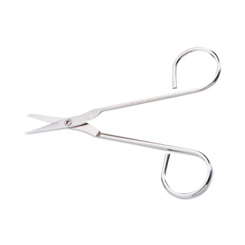 FIRST AID AND MEDICAL SCISSORS | First Aid Only FAE-6004 4.5 in. Long Scissors - Straight Nickel Handle