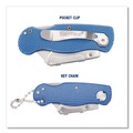Knives & Multi-Purpose Tools | GreatNeck 12117 1 Standard 1 Mini Blade Folding Lock Back Utility Knife Set - Blue image number 3