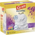 Drawstring & Kitchen Bags | Glad 78902 ForceFlex 24 in. x 27.38 in. 13 Gallon Kitchen Drawstring Trash Bags - Gain Lavender Scent/White (240/Carton) image number 2