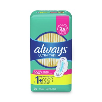 FEMININE CARE PRODUCTS | Always 80724761 Regular Ultra Thin Pads (36/Pack)