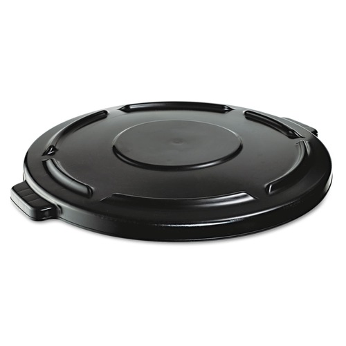 Waste Receptacle Lids | Rubbermaid Commercial FG264560BLA 24.5 in. x 1.5 in. BRUTE Self-Draining Flat Top Lids - Black image number 0