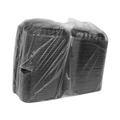 Food Containers & Lids | Pactiv Corp. YCNB09030000 3 Compartment 9.33 in. x 8.88 in. x 3.1 in. EarthChoice SmartLock Microwavable MFPP Hinged Lid Container - Plastic, Black (120/Carton) image number 2
