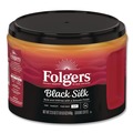 Coffee - Caffeinated | Folgers 2550030439 22.6 oz. Canister Black Silk Coffee (6/Carton) image number 1