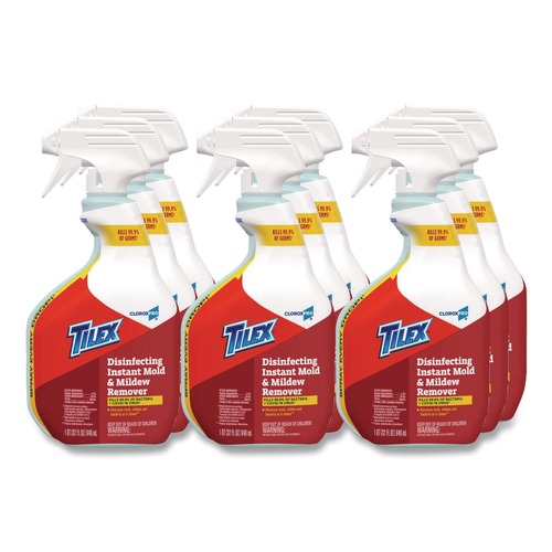 Bathroom Cleaners | Tilex 35600 32 oz. Smart Tube Spray Disinfects Instant Mildew Remover (9/Carton) image number 0