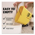 Buckets & Wringers | Rubbermaid Commercial FG748000YEL WaveBrake 2.0 26 qt. Side-Press Plastic Bucket/Wringer Combos - Yellow image number 9